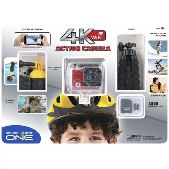 Explore One 4K Action Camera with WiFi Bundle NEW - Picture 1 of 11